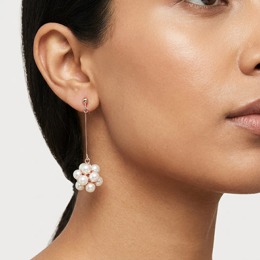 Faux Pearl Drop Earrings for Women