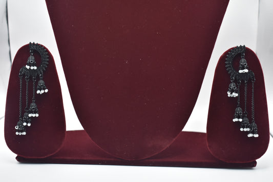 Black Jhumka Style Earrings