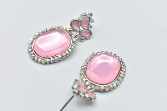 Pink Monalisa Studded Earring