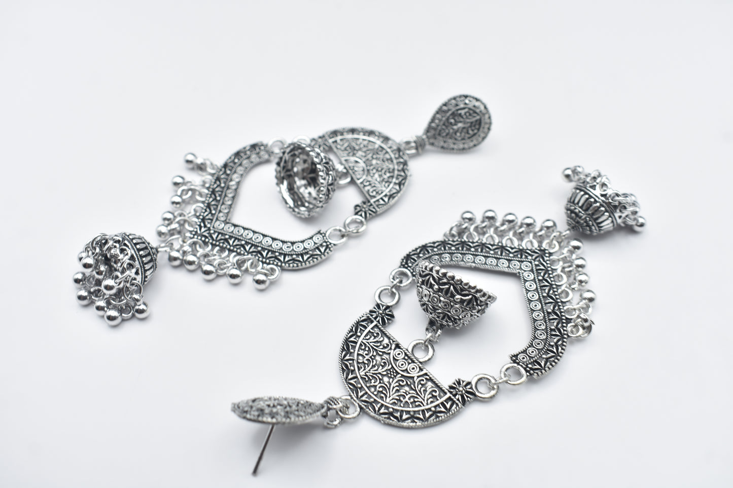 Silver Earrings With Balls