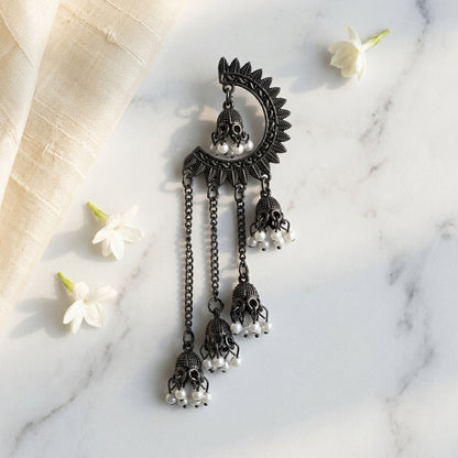 Black Jhumka Style Earrings