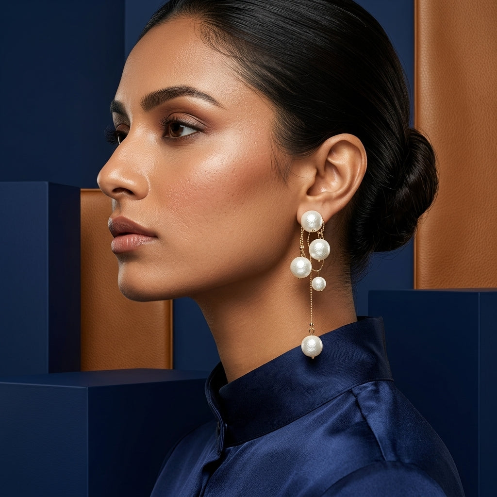 Light Weight Western Pearls Earrings