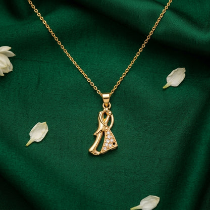 Couple Pendant in gold colour for Women