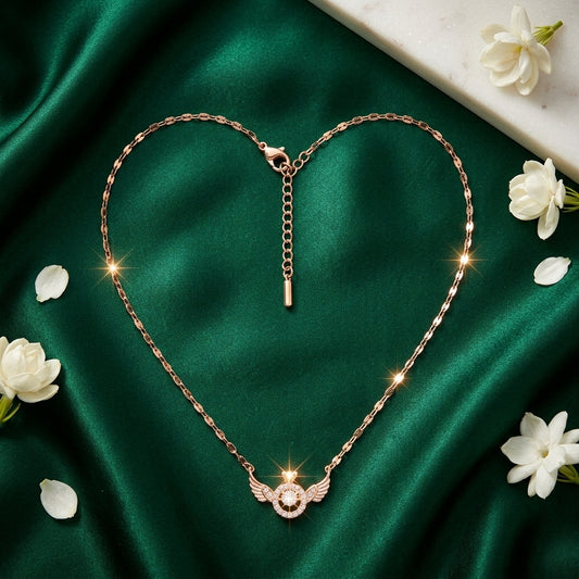 Angel Wings Pendant Rose Gold Plated for Women