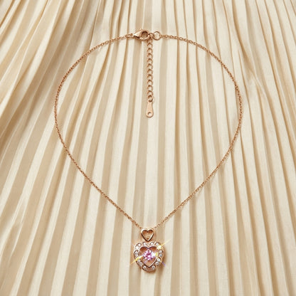 Rose Gold Heart Pendant for Women