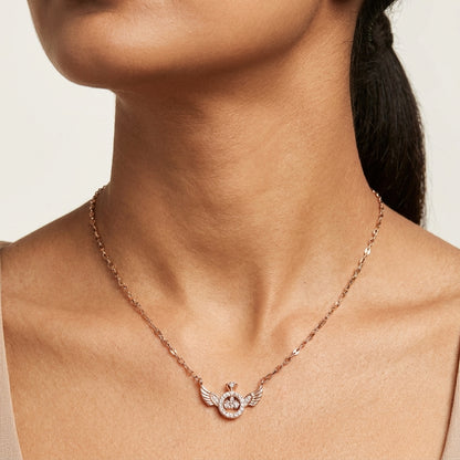 Angel Wings Pendant Rose Gold Plated for Women