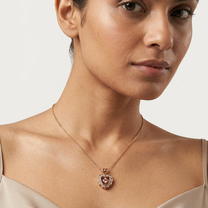 Rose Gold Heart Pendant for Women