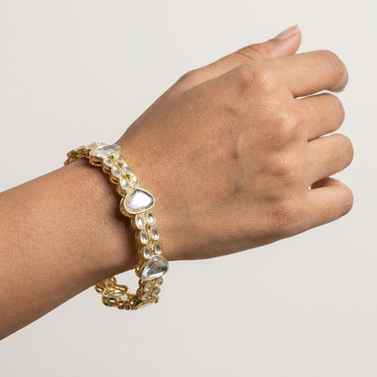 Kundan Bangle Set Gold-Tone for Women