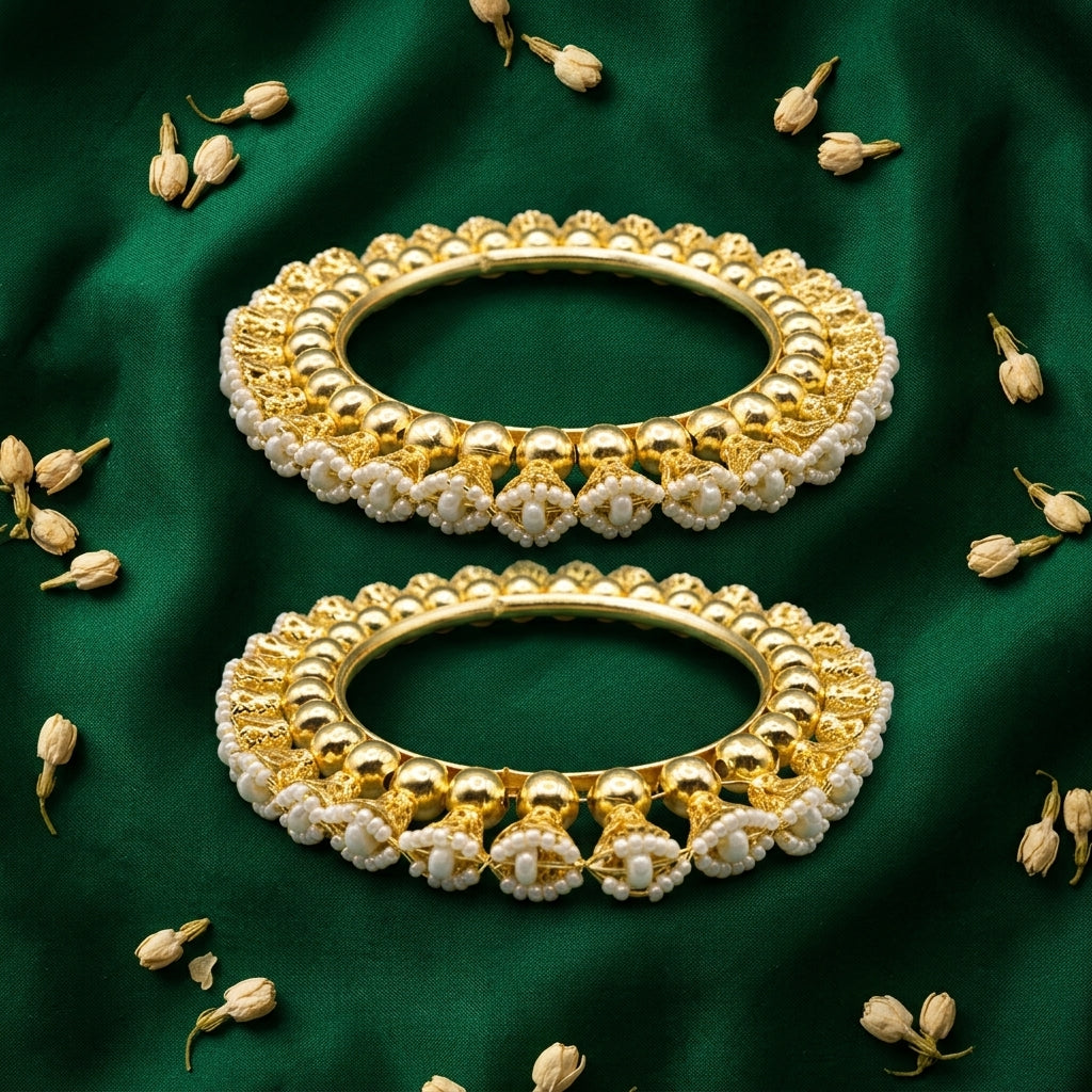 Traditional Gold-Tone Bangles for Women