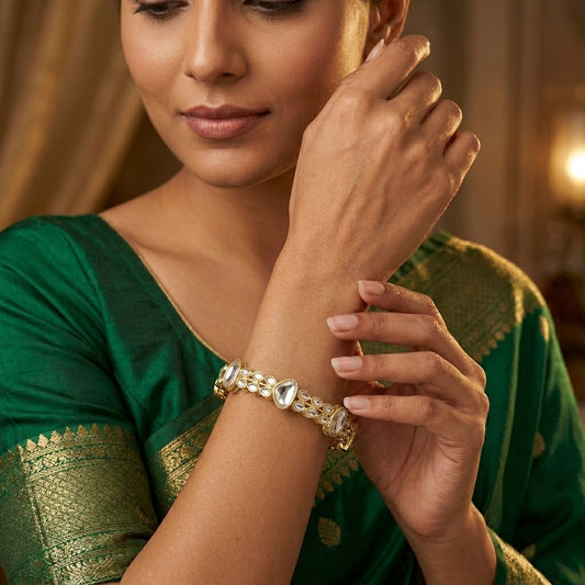 Kundan Bangle Set Gold-Tone for Women