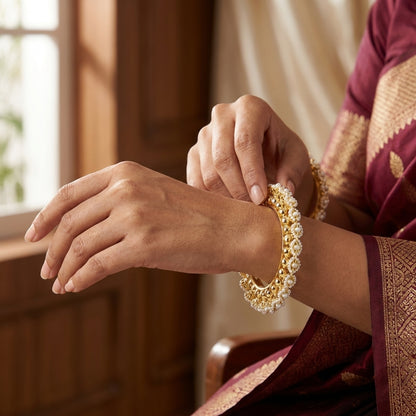 Traditional Gold-Tone Bangles for Women