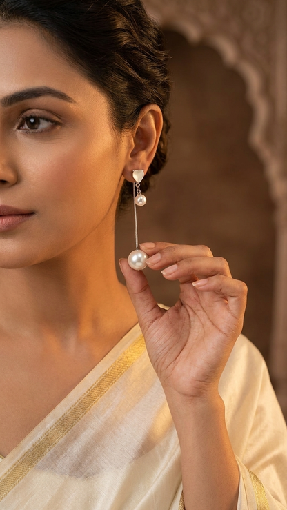 Beautiful White Pearls Earrings