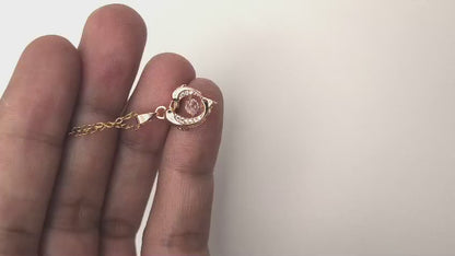 Rose Gold Dolphins Pendant Necklace for Women