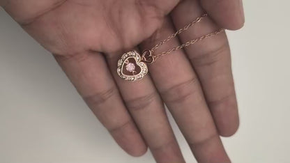 Rose Gold Heart Pendant for Women